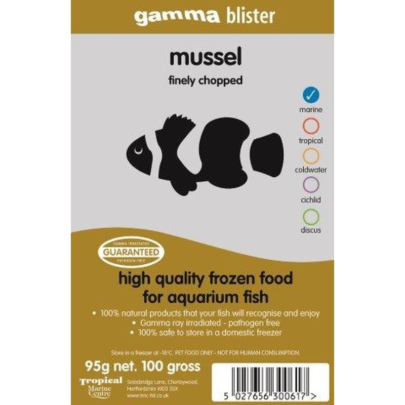 Gamma Fine Chopped Mussel Blister Pack 100g (outer qty 20)
