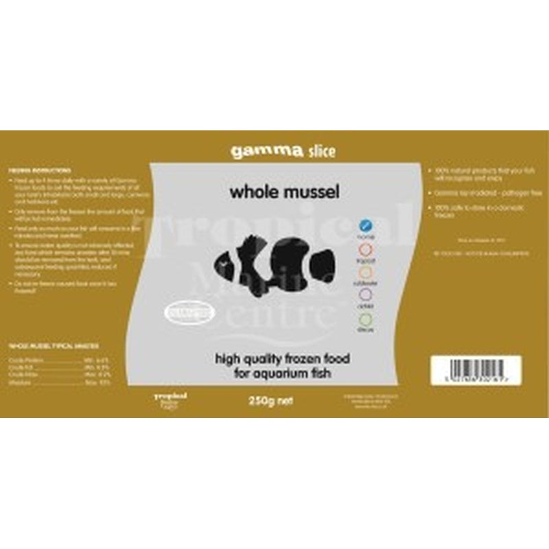 Gamma Slice Whole Mussel Flat pack 250g (Outer Qty 20)