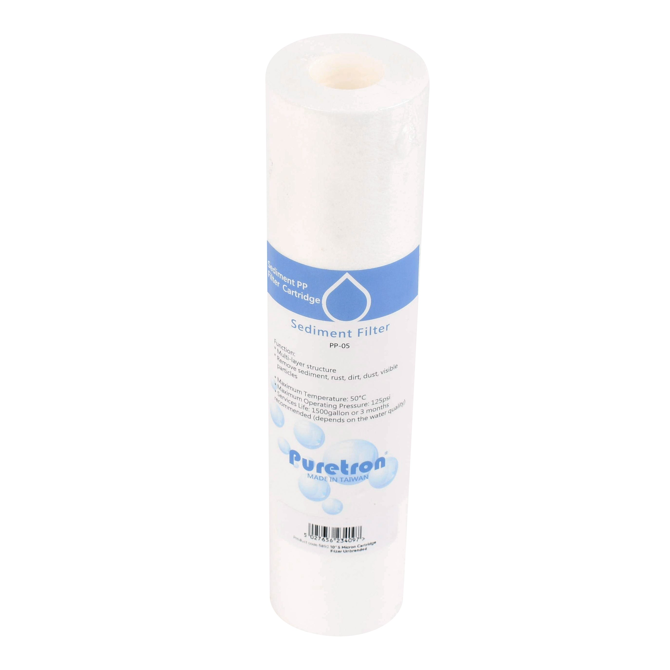 10" 5 Micron Cartridge Filter Unbranded