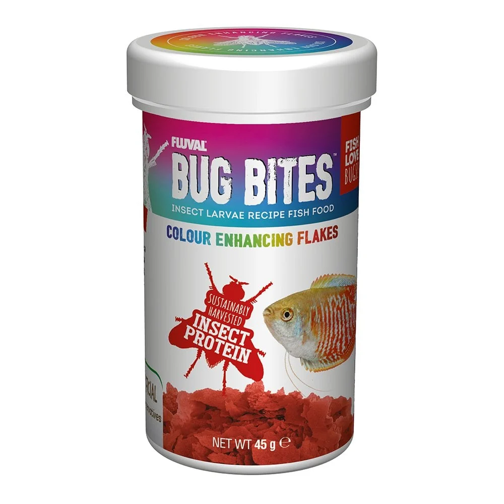 Fluval Bug Bites Colour Enhancing Flakes 45g