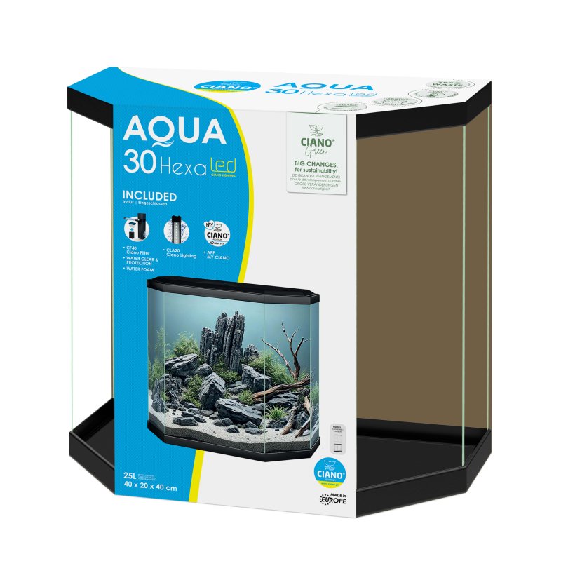 Ciano Aqua 30 Hexa LED Black