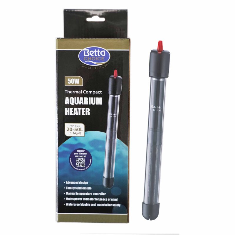 Betta Choice Compact Aquarium Heater 50w