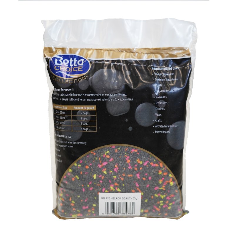 Betta Choice Black Beauty Gravel 2kg