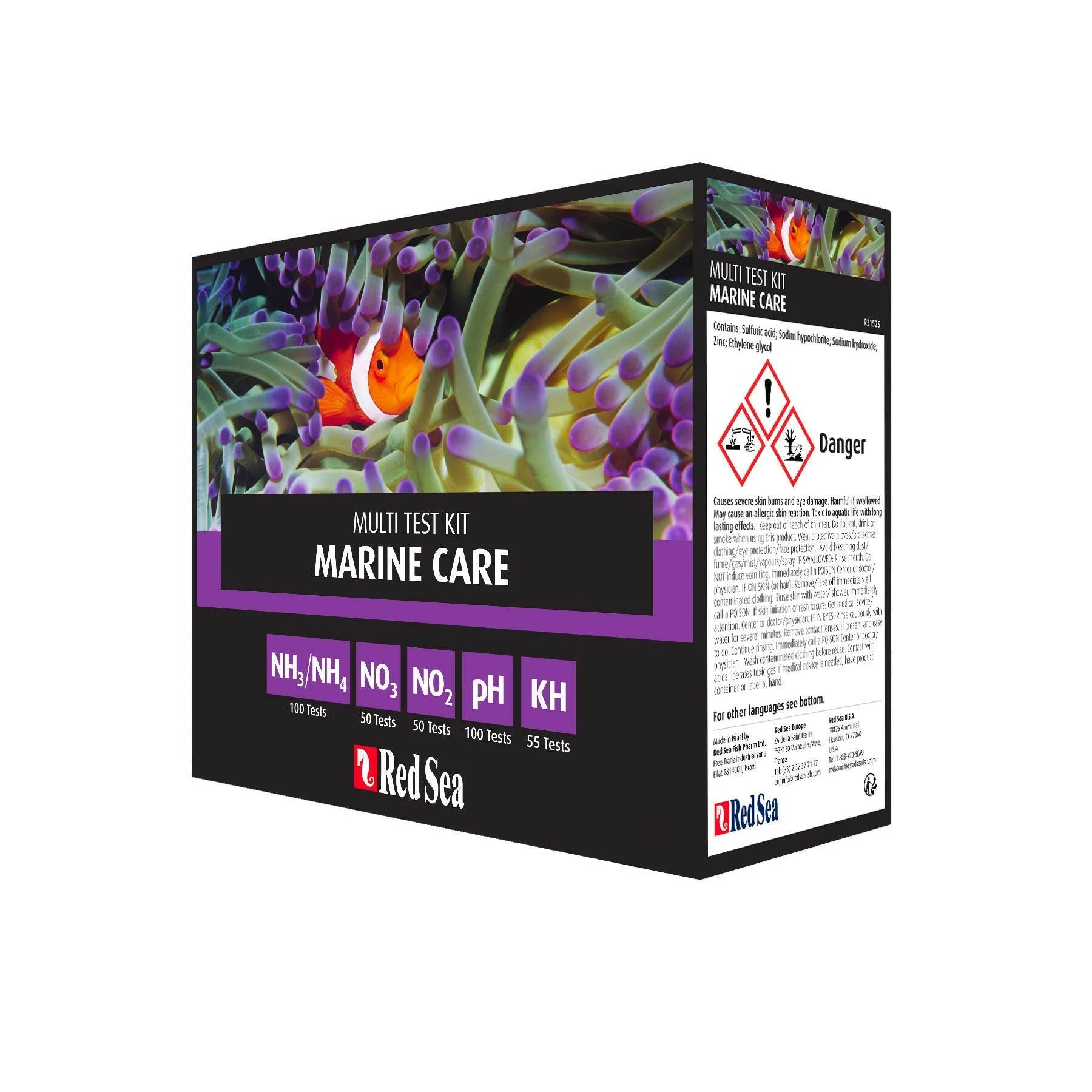 MCP Marine Care Test Kit  (Ammonia, Nitrite, Nitrate, pH, KH)